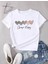 Unisex Pamuklu Choose Happy Kalp Ön Baskılı Tasarım Tshirt 1