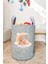 Unisex Çiçek Ayı Desenli Bebek Çocuk Odası Düzenleyici Saklama Kutusu Oyuncak Kirli Sepeti 40X35 cm 1