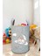 Unisex Fil Zürafa Desenli Bebek Çocuk Odası Düzenleyici Saklama Kutusu Oyuncak Kirli Sepeti 40X35 cm 1