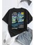 Unisex Van Gogh Yıldızlı Gece Sırt Baskılı Oversize T-Shirt 1
