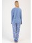 Pamuklu Kadın Büyük Beden Uzun Kol Pijama Takım , 404031 4