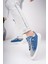 Damsel Bağcıklı Taşlı Kadın Günlük Denim Mavi Sneaker Spor Ayakkabı 2