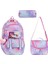 Ilkokul Çantası Kız Çocuk 3'lü Set 42*30 cm Beslenme Çantası Kalem Kutusu Ortopedik Su Itici Kumaş 1