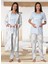 Dvina Effortt Lohusa Sabahlıklı Pijama Takımı Mavi - 6024 1