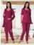 Dvina Effortt Lohusa Sabahlıklı Pijama Takımı Fuşya - 6034 1