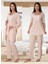Dvina Effortt Lohusa Sabahlıklı Pijama Takımı Bej - 6034 1