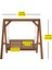 Doğal Çam Ağacından Imal – Iki Kişilik Ahşap Salıncak (145X210x60x55 Cm) 1
