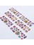 Bimotif 6 Adet Kabartmalı Yapışkan Sticker, Renkli Çiçekler 1