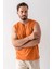 Erkek Bisiklet Yaka John Borners Baskılı Kolsuz T-Shirt Turuncu - 2752 2