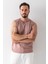Erkek Bisiklet Yaka John Borners Baskılı Kolsuz T-Shirt Pudra - 2752 6
