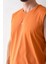 Erkek Bisiklet Yaka John Borners Baskılı Kolsuz T-Shirt Turuncu - 2752 6