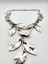 Zamak Metal ( 0 Nikel ) 925 Gümüş Kaplama Yaprak Figür Model Kolye 2