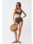Modaserdem Akbeniz Kadın Basic Haki Pedli Yüksek Bel Bikini Takımı 1