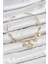Pirinç Zirkon Taşlı Yıldız Model Gold Renk Charm Bileklik 1