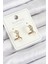 Xuping Zirkon Taşlı Kemer Model Gold Renk Kadın Küpe 1