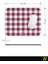 Bordo Ekose Pötikare Desenli Ergonomik Mouse Pad - 23 x 19 cm - Kaymaz Taban Ev ve Ofis Kullanımı Fare Altlığı Mousepad 6