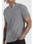 Erkek Gri Regular Asit Yıkamalı Eskitme Efektli Boyalı T-Shirt 1
