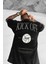 Erkek Siyah Kick Off Oversize Fit Bol Geniş Kalıp Salaş Kesim T-Shirt 2