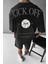 Erkek Siyah Kick Off Oversize Fit Bol Geniş Kalıp Salaş Kesim T-Shirt 1