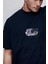 Erkek Lacivert Earth Oversize Fit Bol Geniş Kalıp Salaş Kesim T-Shirt 2