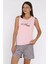 Kadın Bisiklet Yaka Baskılı Şortlu Pijama Takımı P-00017810 1