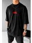 Erkek Siyah Good Karma Oversize Fit Bol Geniş Kalıp Salaş Kesim T-Shirt 1
