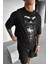 Erkek Siyah Da Vinci Sicience Oversize Fit Bol Geniş Kalıp Salaş Kesim T-Shirt 1