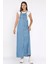 Kadın Ayarlanabilir Askılı Jean Kot Jile Elbise P-00017802 1