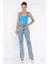 Yırtmaçlı Kadın Jean Kot Pantolon P-00017796 1