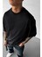 Erkek Siyah I Can Fly Oversize Fit Bol Geniş Kalıp Salaş Kesim T-Shirt 3