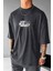Erkek Füme Earth Oversize Fit Bol Geniş Kalıp Salaş Kesim T-Shirt 1