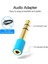 6.5mm 6.35MM 1/4 Inç Erkek - 3.5mm 1/8 Inç Dişi Jack Stereo Kulaklık Aux Kablosu Gitar Fişi Amplifikatör Jakı Mix Kulaklık Hoparlör Ahize Mıc Için Ses Adaptörü Fişi (Mavi) (Yurt Dışından) 4