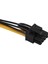 Pcı-E Pcı Express 6pin Dişi Çift Çift 2-Port 8pin (6 + 2pin) Erkek F/m Adaptörü Gpu Ekran Kartı Güç Kablosu 18AWG 20CM (Yurt Dışından) 5