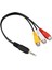 3.5mm Erkek Tak - 3 Rca Dişi Ses Video Av Kablosu 22CM (Yurt Dışından) 1