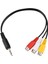 3.5mm Erkek Tak - 3 Rca Dişi Ses Video Av Kablosu 22CM (Yurt Dışından) 2