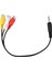 3.5mm Erkek Tak - 3 Rca Dişi Ses Video Av Kablosu 22CM (Yurt Dışından) 3