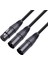 Xlr Ayırıcı Kablo, 3 Pin Xlr Dişi - Çift Xlr Erkek Yama Y Kablosu Dengeli Mikrofon Ayırıcı Kablosu Ses ADAPTÖRÜ-50CM (Yurt Dışından) 2