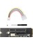 Set Ngff - Pcı-E Yükseltici Kart M.2 SSD Bağlantı Noktası - Pcıe X4 Genişletme Kartı Yuvası Adaptörü Yükseltici Kablo, Büyük 4pin Güç Kaynağı (Yurt Dışından) 2