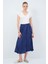 Beli Lastikli Piliseli Midi Etek Indigo 12745148000 1