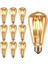 10 Adet 4 Watt Amber Işık Kaliteli Rustik Ampul, 300 Lümen 4 Watt 25000K Amber Işık LED Rustik Ampul 1