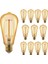 10 Adet 4 Watt Amber Işık Kaliteli Rustik Ampul, 300 Lümen 4 Watt 25000K Amber Işık LED Rustik Ampul 3