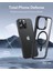 Apple iPhone 16 Pro Kılıf + Ekran Koruyucu Set Halolock Magsafe Classic Hybrid Stantlı Silikon - Şeffaf Siyah 2