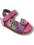 1738-20 Anatomik 3 Çiçekli Tek Cırtlı Kız Çocuk Sandalet Pembe MOR21-25 1