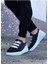 HS029 Siyah Beyaz Kalın Taban Casual Erkek Ayakkabı 3