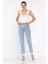 Paça Püskül Detaylı Kadın Jean Kot Pantolon P-00017703 1