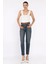 Kadın Kemer Detaylı Mom Jean Kot Pantolon P-00015008 1