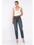 Kadın Kemer Detaylı Mom Jean Kot Pantolon P-00015008 2