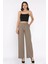 Kadın Bel Lastikli Cırtlı Palazzo Pantolon P-00017609 1