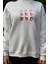 Kadın Bisiklet Yaka Kalp Nakışlı Şardonlu Sweatshirt P-00014718 3