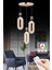 LED Alfa 3'li Gold Kumandalı 3 Renk Ledli Kristal Taşlı Modern LED Avize 1